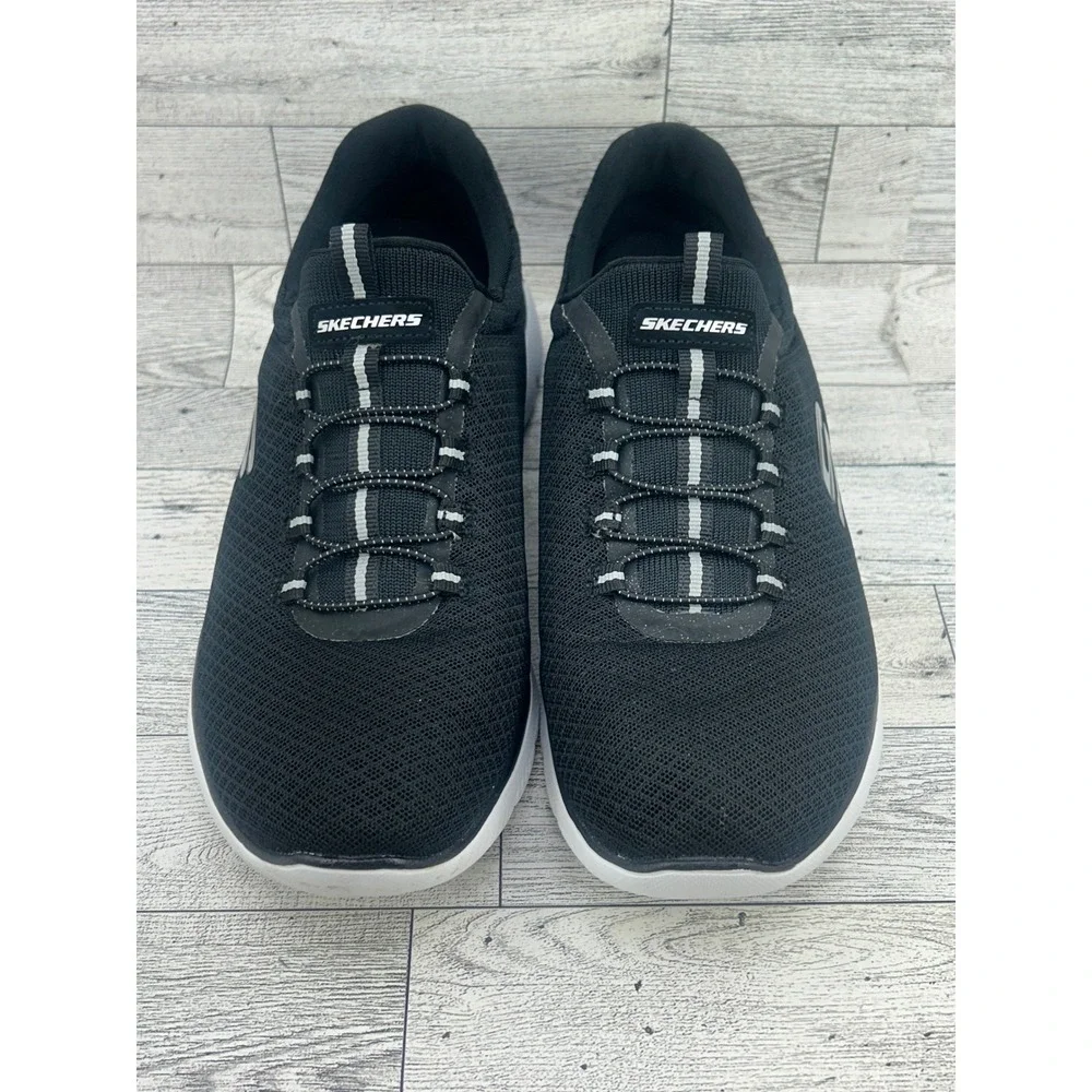 Skechers‎ Summits Quick Getaway Black White Wide Fit Sneakers 12980W Women Sz 8
